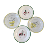 Set of 4 flat plates Digoin
