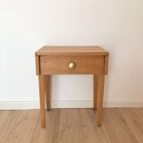 Vintage solid oak bedside table