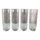 Set of 4 Vintage Etched Floral Highball Glasses