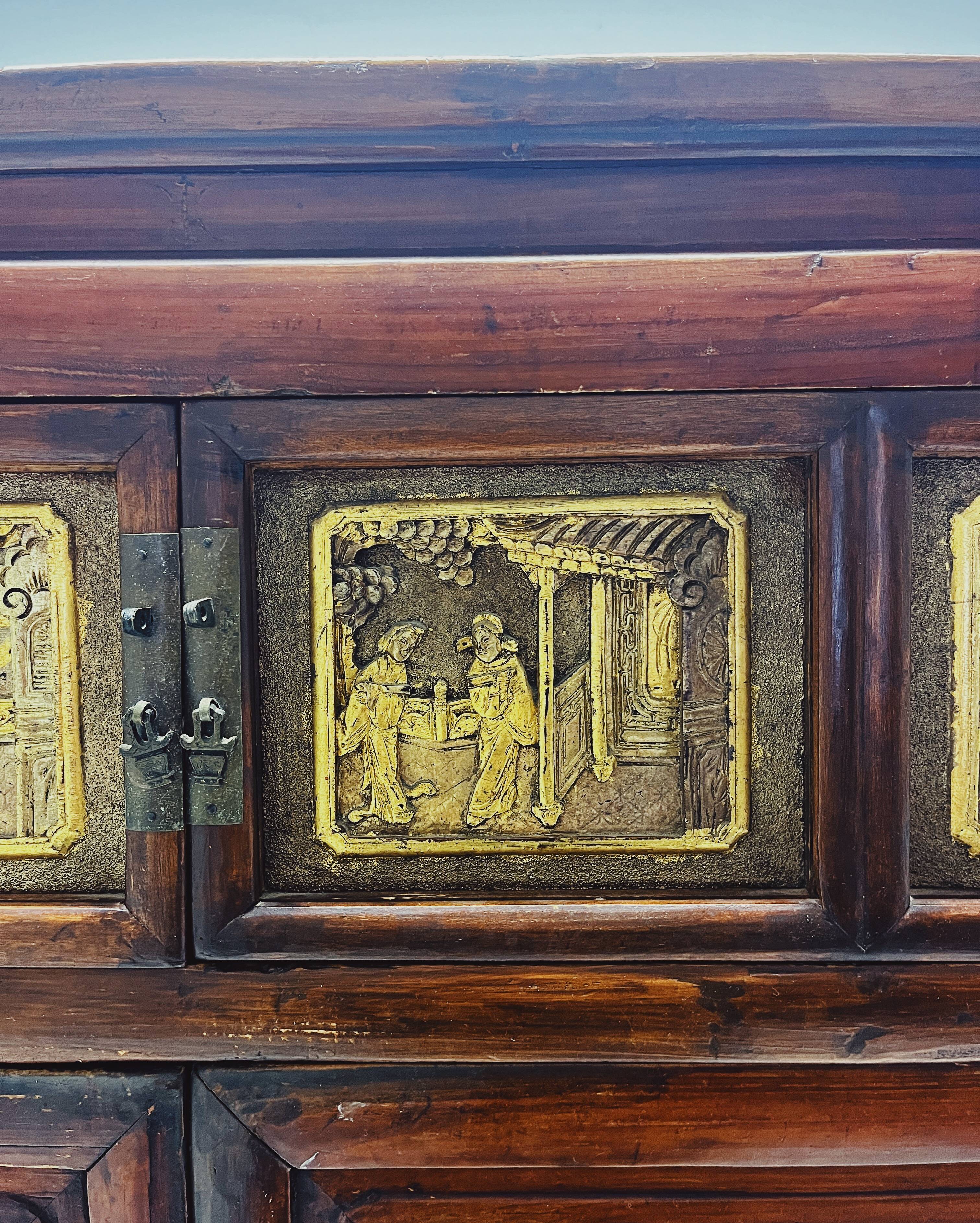 Antique Chinese Closet with gold