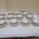 Lourioux Foecy porcelain tea set 12 cups, a sugar bowl and a crèmier