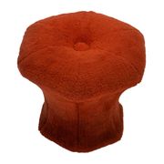 Pouf repose-pieds rond recouvert de peluche en forme de champignon vintage des années 60 et 70