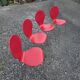 4 vintage design chairs in chrome metal