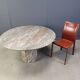 Table à manger ronde en marbre italien des années 1970