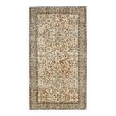 Vintage Turkish Oushak Handmade Wool Cotton Beige Area Rug 119x213