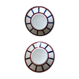 Assiettes amatxi rouge bleu anciennes