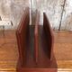 Old brown leather letter mail holder vintage office storage