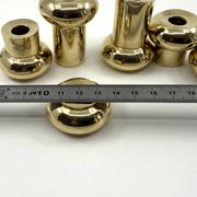 6 small brass candlesticks • Landskrona Mässing • Sweden • Circa 1978