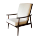 Scandinavian teak armchair, Lelièvre fabric