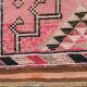 Tapis Couloir Rose à Médaillons, Tapis Turc Vintage, 86x364 Cm