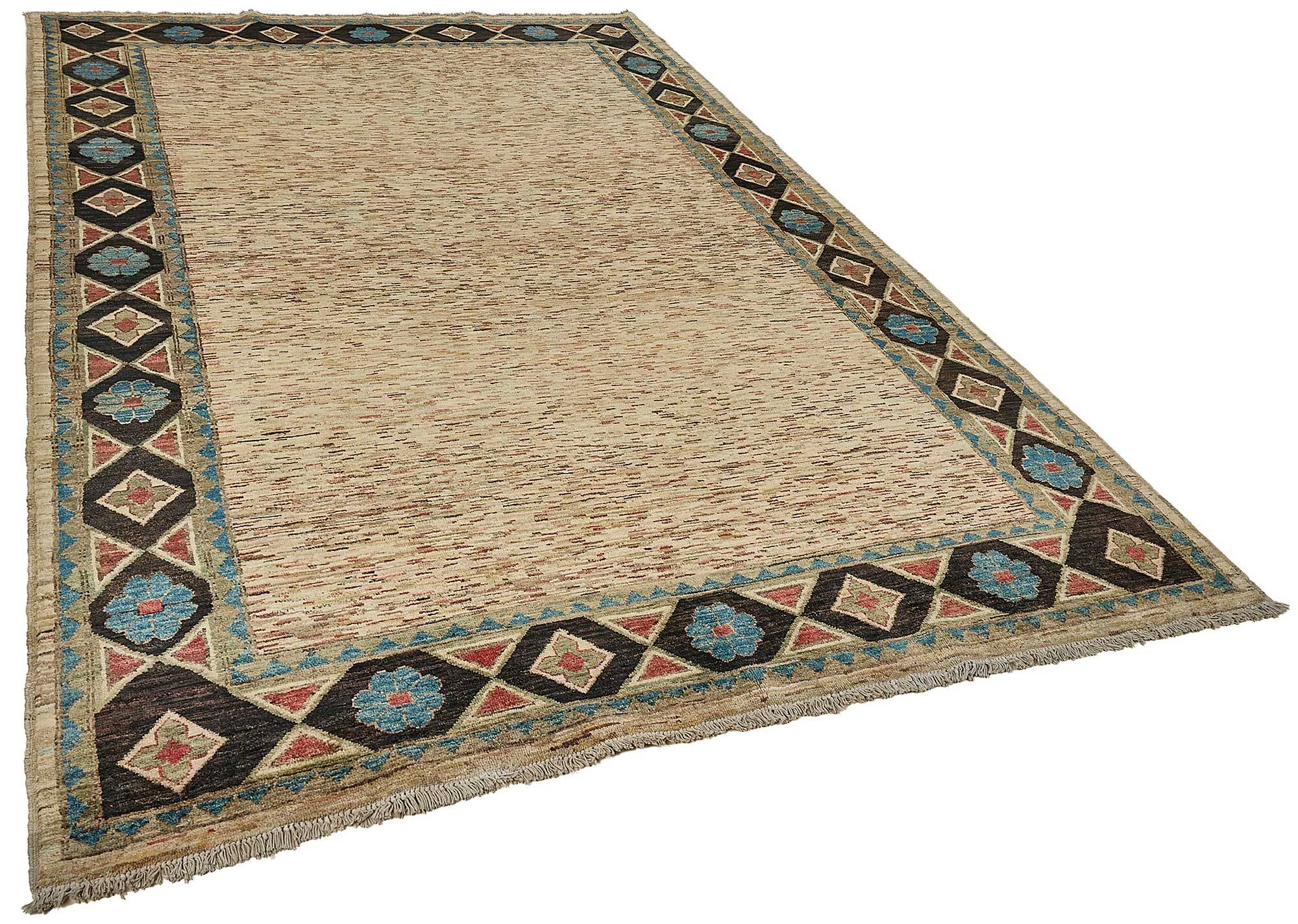 Turkish Handknotted Wool Oushak Rug 202 cm x 304 cm