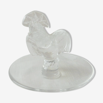 Ancien baguier en cristal, décor perroquet, de Lalique