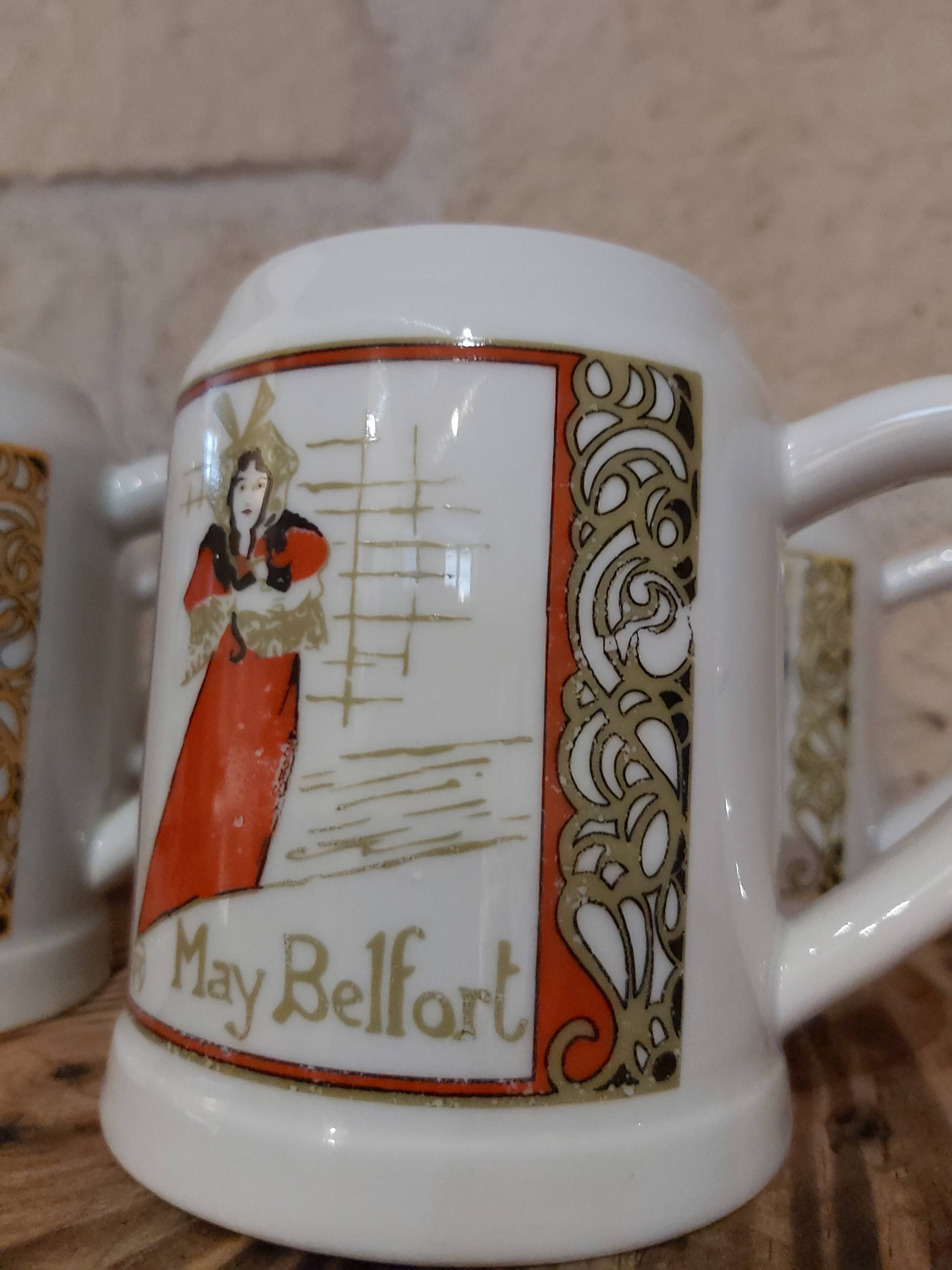 Beer mugs Porcelain by France Pillivuyt posters Toulouse Lautrec