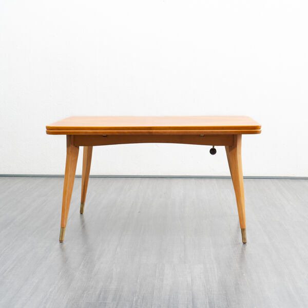 Table haute - basse, années 50, bois de cerisier, restauré