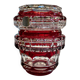 Double Red Crystal Vase – Val Saint Lambert