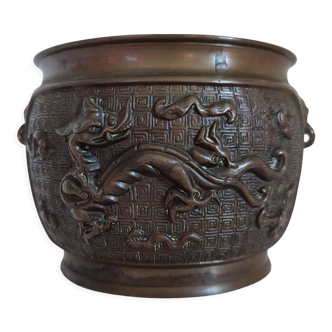 Bronze offering bowl China Qing XIX