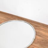 Mid-Century Round Italian Chrome Frame Mirror, 1960s