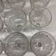 Set of 12 cut crystal stemmed glasses from the Nancy crystal factory, art deco