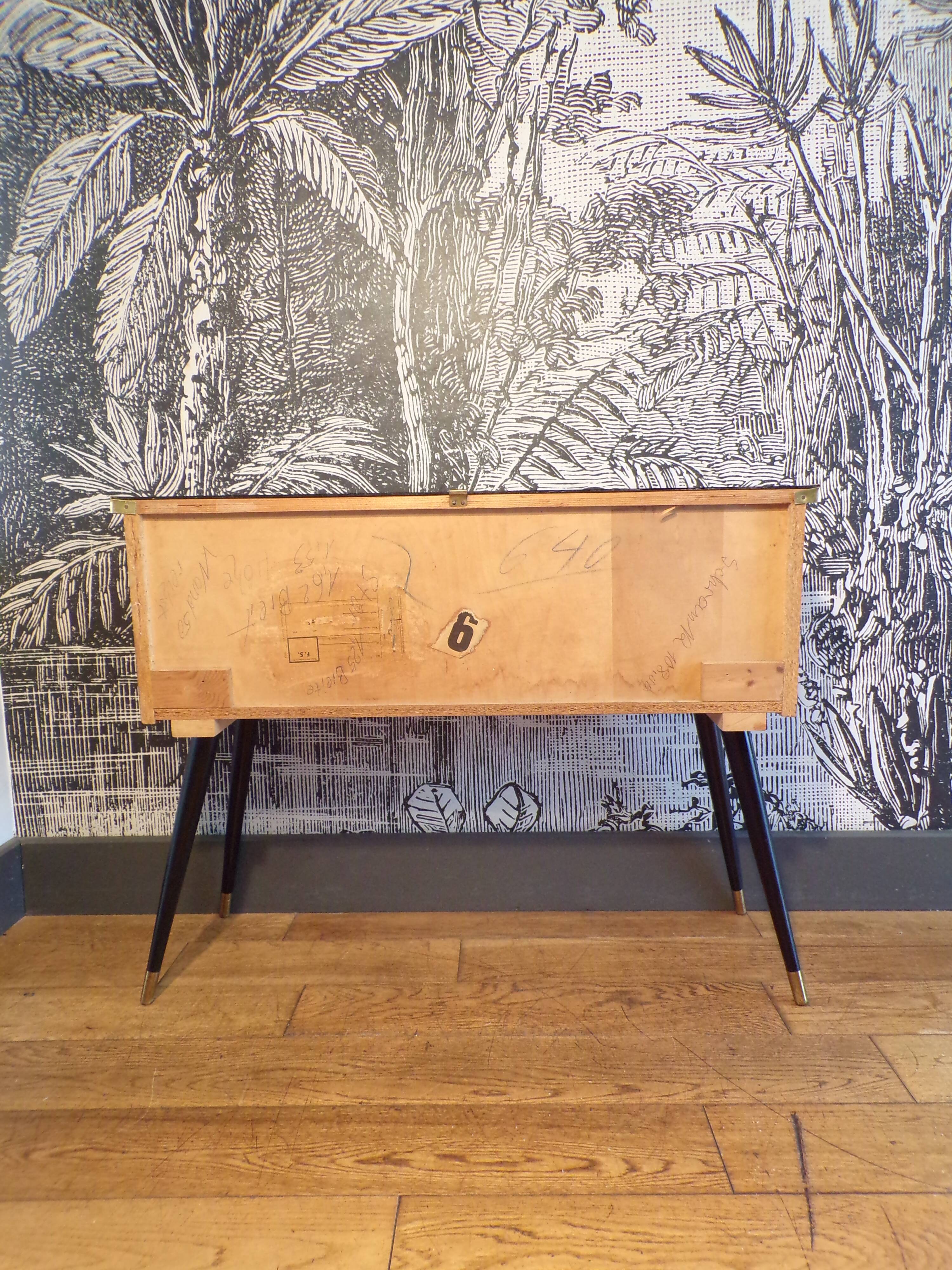 Vintage console table on legs