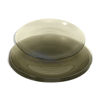 Smoked grey plate