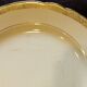 6 assiettes plates Villeroy & Boch Mettlach ivoire et or vintage 1950s