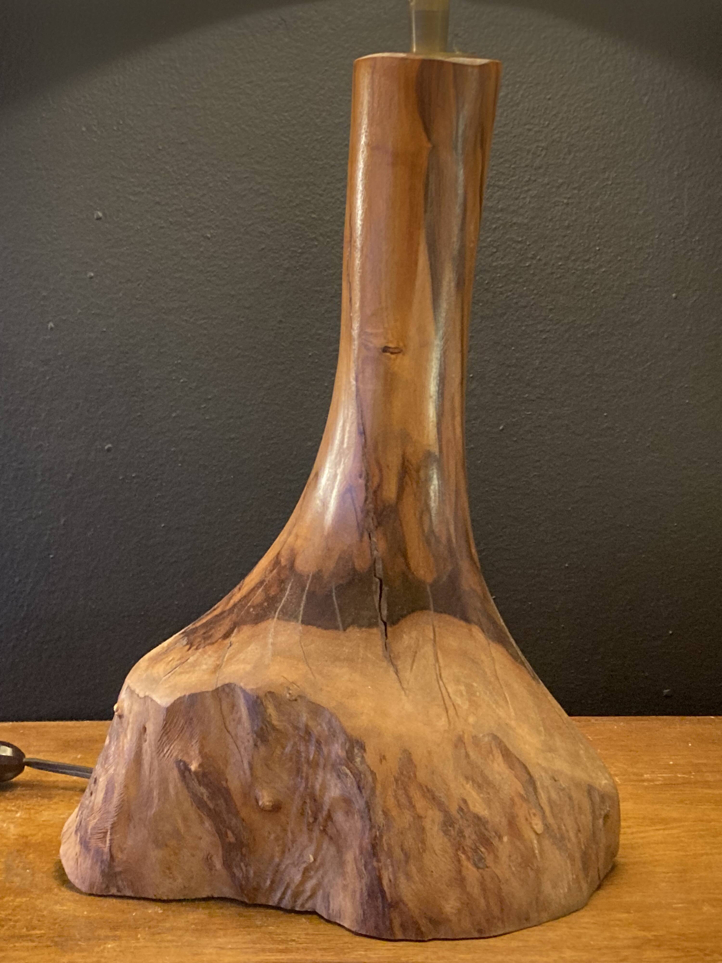 Brutalist olive lamp