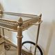 Desserte roulante vintage en laiton – Style Maison Jansen