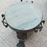 Jean-maurice rothschild (1902-1999) wrought iron and marble coffee table