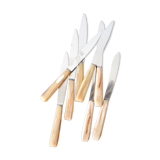 Set of 8 knives with horn handle