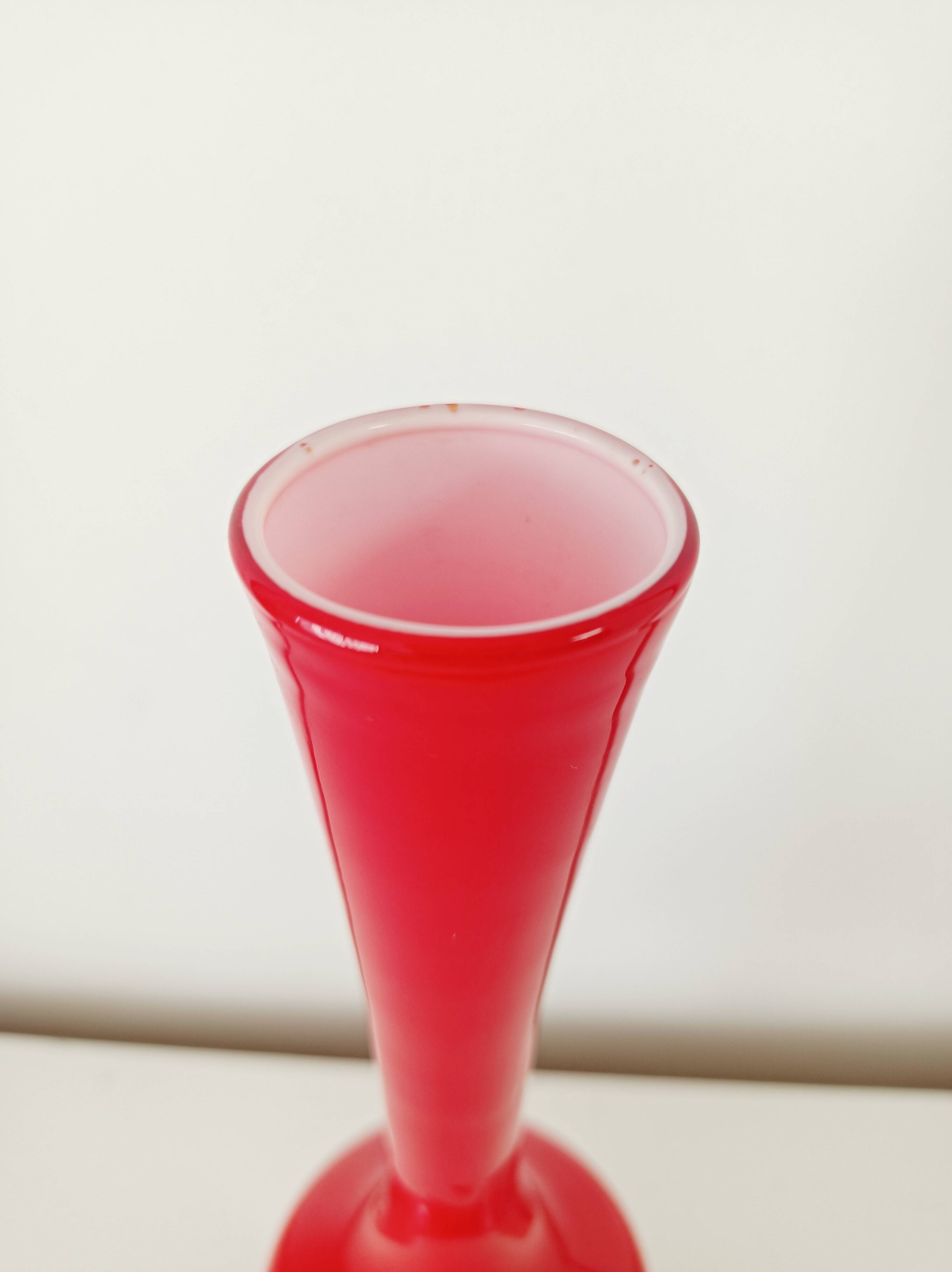 opaline single-flower vase