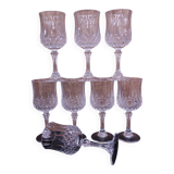 8 Crystal d'Arques Longchamps water glasses