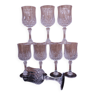 8 Crystal d'Arques Longchamps water glasses