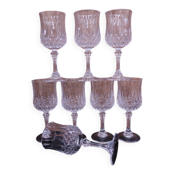 8 Crystal d'Arques Longchamps water glasses