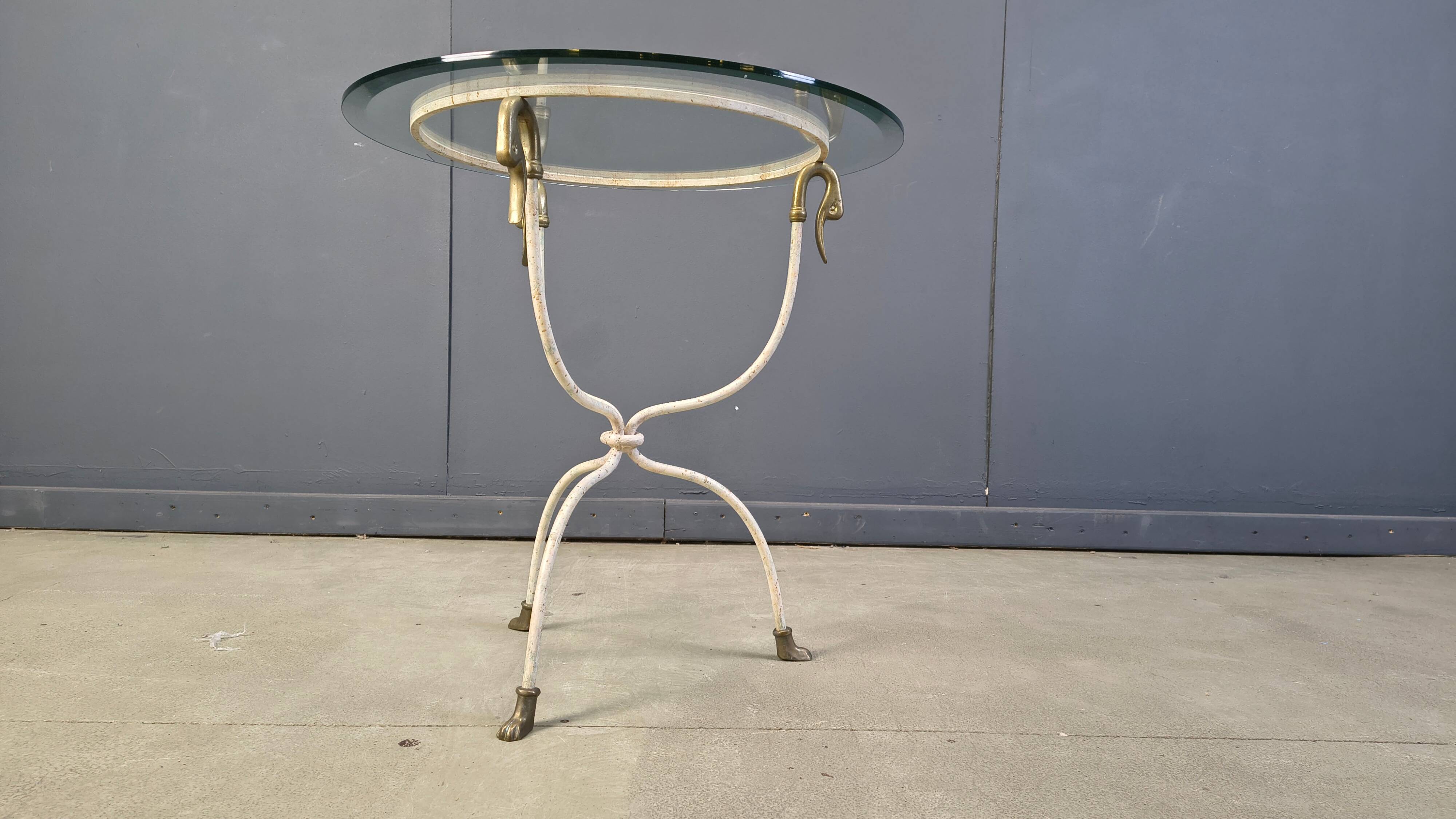 Mid-century Italian swan side table, 1970s