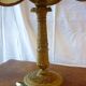 Lampe en bronze et velours 70 cm