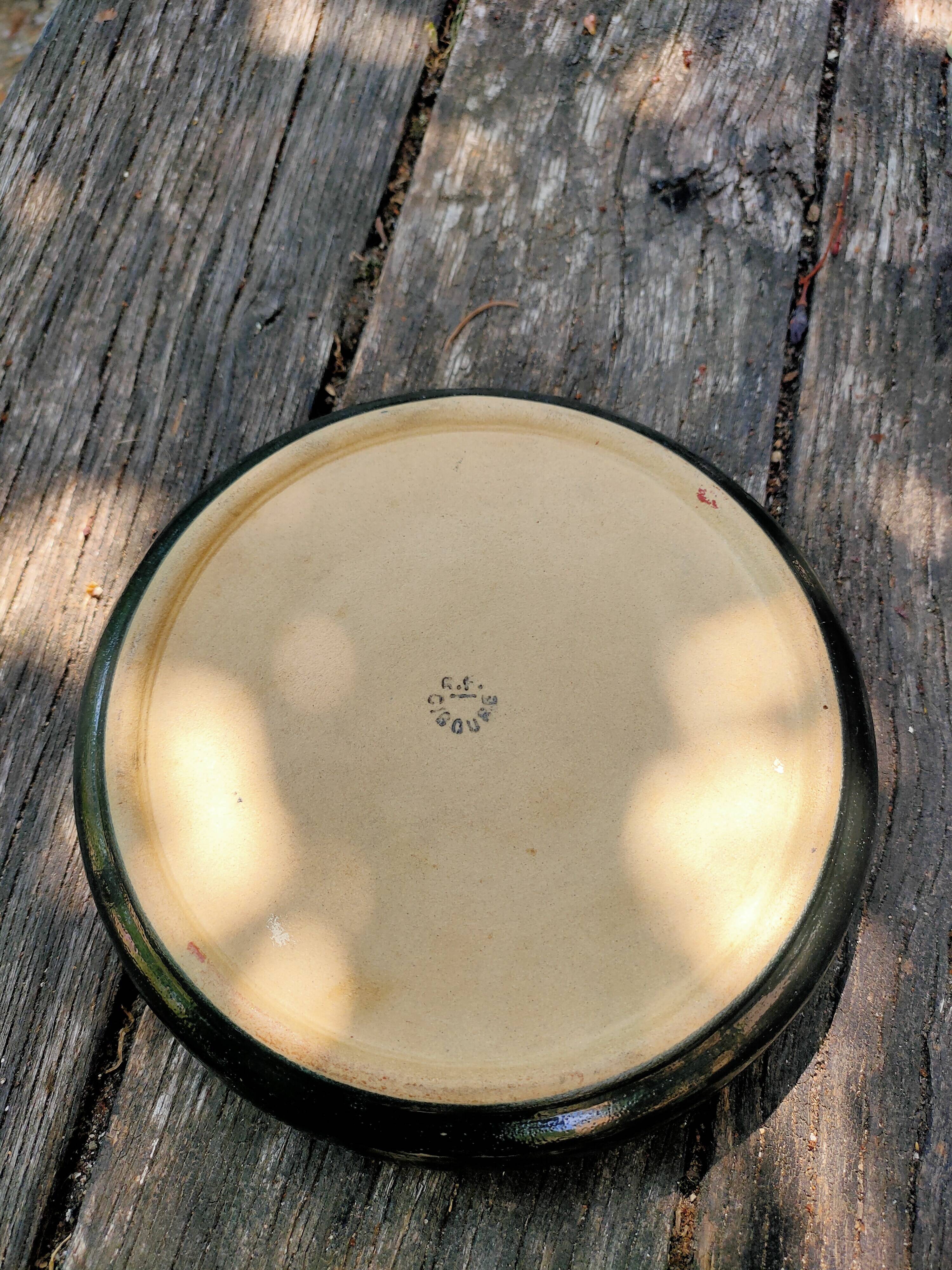 Ciboure sandstone ashtray signed chaf