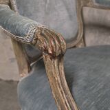 Pair of Louis XV cabriolet armchairs, 18th century