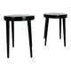 Pair of black Baumann stools, 1960s