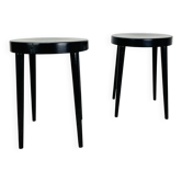 Pair of black Baumann stools, 1960s