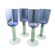 Set of 4 water glasses or large wine glasses contemporary form