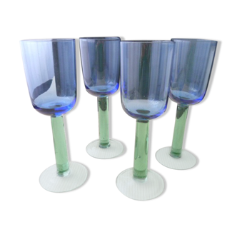 Set of 4 water glasses or large wine glasses contemporary form