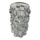 Contemporary hand-blown transparent Murano glass vase with bubbles