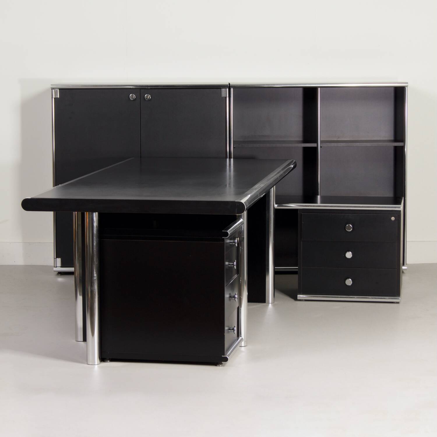 Executive desk ‘big’ by g. faleschini for i4 mariani italy, 2000s | 5-piece