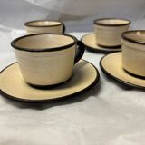 Ensemble de 6 tasses en grès vintage