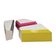 Table basse modulaire en bois laqué coloré avec finition brillante