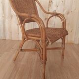 Rattan lounge set and vintage sofa