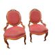 Pair of oval medallion back armchairs in Napoléon III style