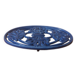 Blue enameled cast iron trivet