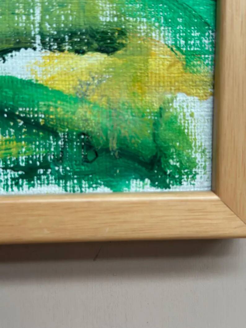 Huile sur toile originale suédoise – "Composition" par Inge Blomqvist