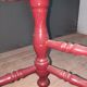 Porte pot en bois laqué rouge